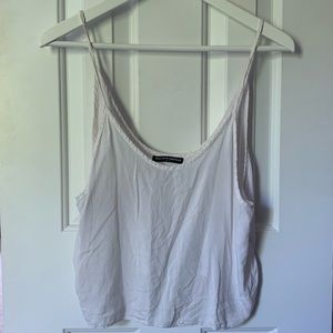 Brandy Melville Cropped White Tank Top